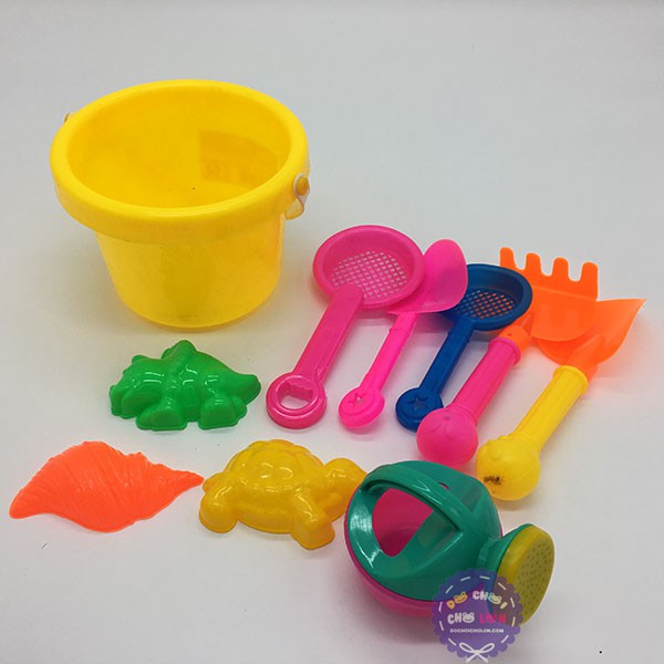 Đồ chơi xô xúc cát đi biển nhỏ túi lưới HT904