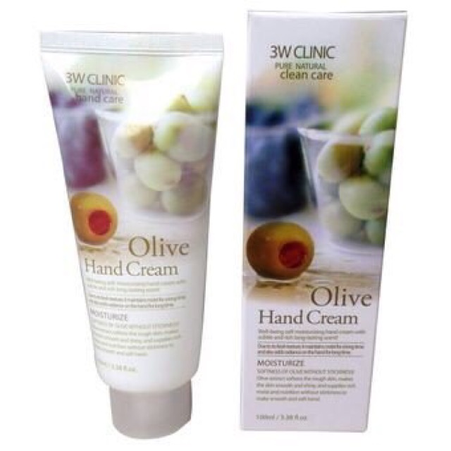 Kem dưỡng da tay Handcream 3W Clinic Collagen và Olive cao cấp