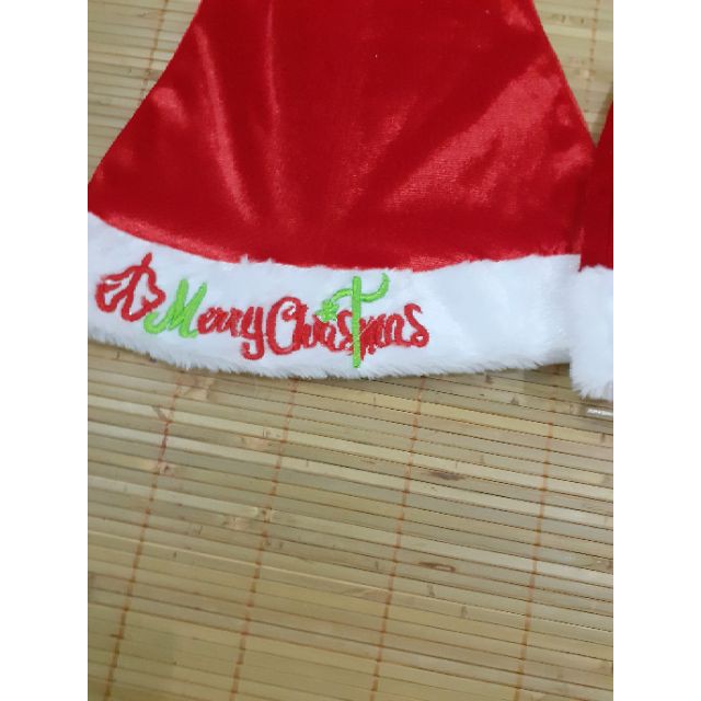 Nón nhung ông già noen thêu họa tiết giáng sinh cho bé