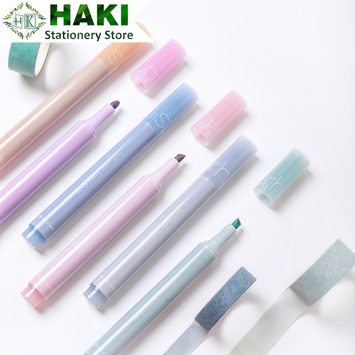 HAKI bút nhớ highlight nhiều màu dạ quang pastel highlighter văn phòng phẩm B04