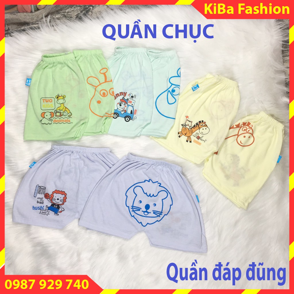 [ RẺ ĐẸP ] Quần đùi in mông (Set 10 chiếc ) chất cotton co giãn cho bé Trai/Gái 4-12kg- QĐ - TK0500 / quần đùi đóng bỉm