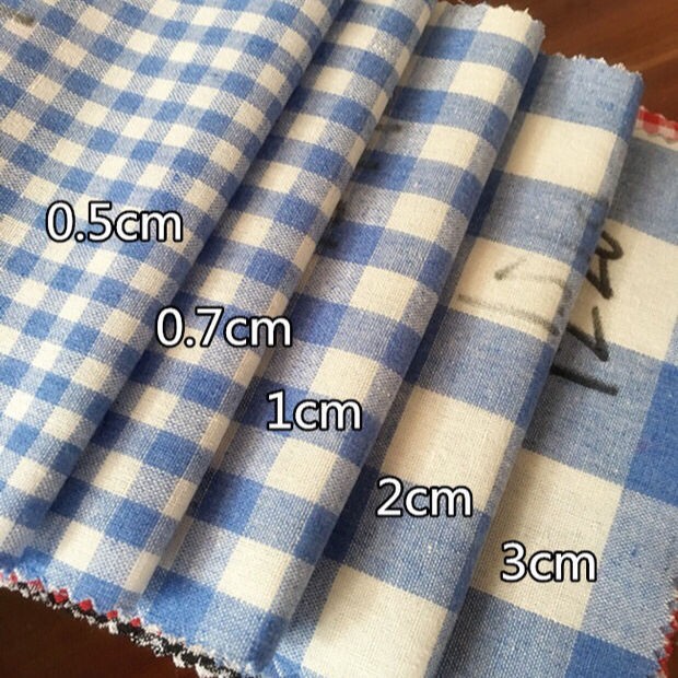 Tấm vải cotton hình vuông nhỏ họa tiết sọc caro nhiều màu sắc tùy chọn dùng để tự may áo sơ mi/đầm