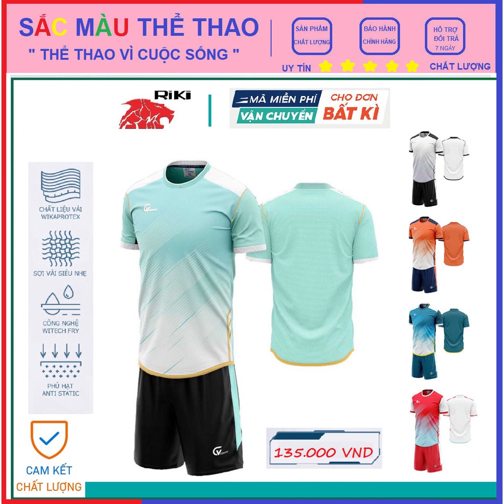 Bộ quần áo bóng đá RIKI CV150 , áo thể thao Riki - Hàng chính hãng , chất lượng , thoáng mát
