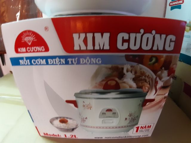 NỒI CƠM ĐIỆN KIM CƯƠNG 1L2 NẮP RỜI GIẢM 35K