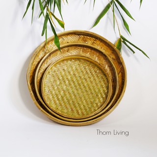 Mẹt tre cật đan kín decor, đựng thức ăn