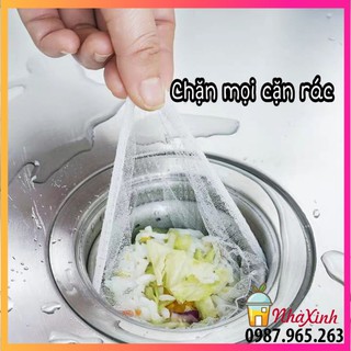 Combo 100 túi lọc rác. Túi lưới chặn rác bồn rửa dùng 1 lần