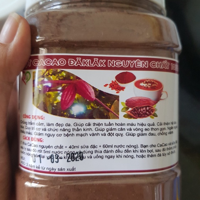 CACAO NGUYÊN CHẤT DAKLAK hủ 500g