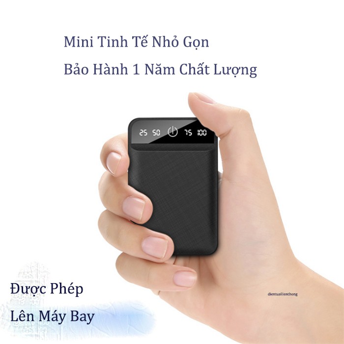 Pin Sạc Dự Phòng Mini Siêu Dễ Thương Hỗ Trợ Sạc Nhanh Sạc An Toàn - Tiện Gọn Dung Lượng Pin Trâu, bảo hành 1 năm