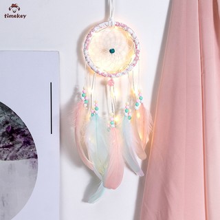 Vòng bắt giấc mơ có đèn LED treo trang trí nhà cửa phong cách Trung Hoa
