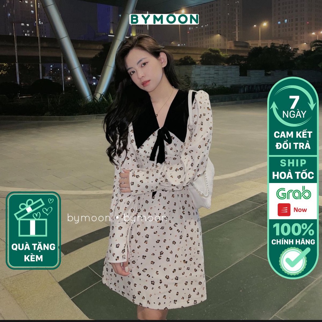 Đầm váy hoa chữ A thời trang thiết kế ảnh thật BYMOON V004 | BigBuy360 - bigbuy360.vn