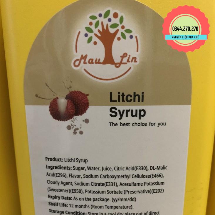 Siro/Syrup Maulin Đào, vải, dâu, chanh dây, kiwi, bạc hà 2,5kg