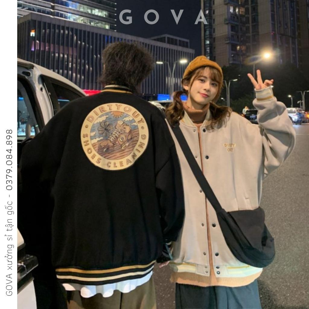 Áo khoác nỉ Cardigan DIRTY OUT form rộng Áo Cardigan nỉ ulzzang Cá Tính Unisex AKN47 GOVA