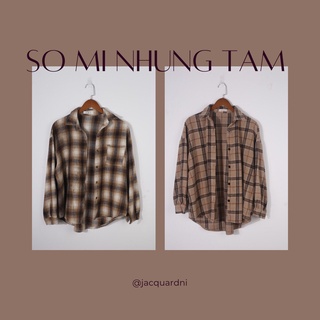 20 áo sơ mi nhung tăm vintage nữ kẻ caro 2hand/secondhand nhập Hongkong
