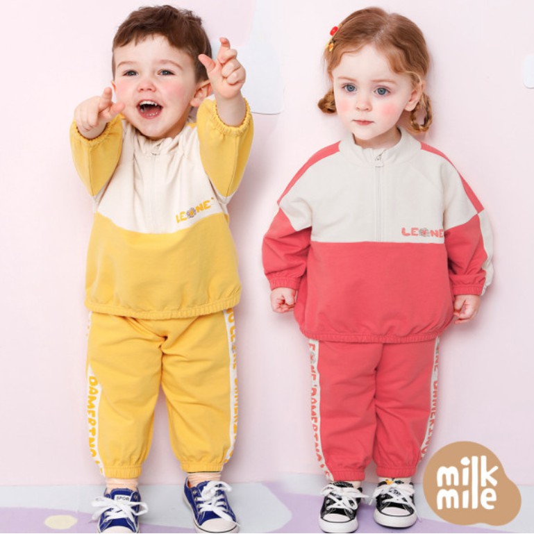 Áo nỉ da cá kéo khóa Hàn Quốc chính hãng bé trai bé gái Milkmile maouse19 MM1