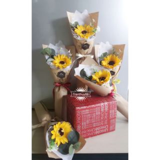 Quà tặng 8/3: Bó hoa sáp hướng dương 1 bông