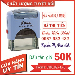 KHẮC DẤU TÊN, ĐÃ THU TIỀN, BÁN HÀNG QUA MẠNG  - Khắc Dâu Chất Lượng Cao Thương Hiệu Shiny