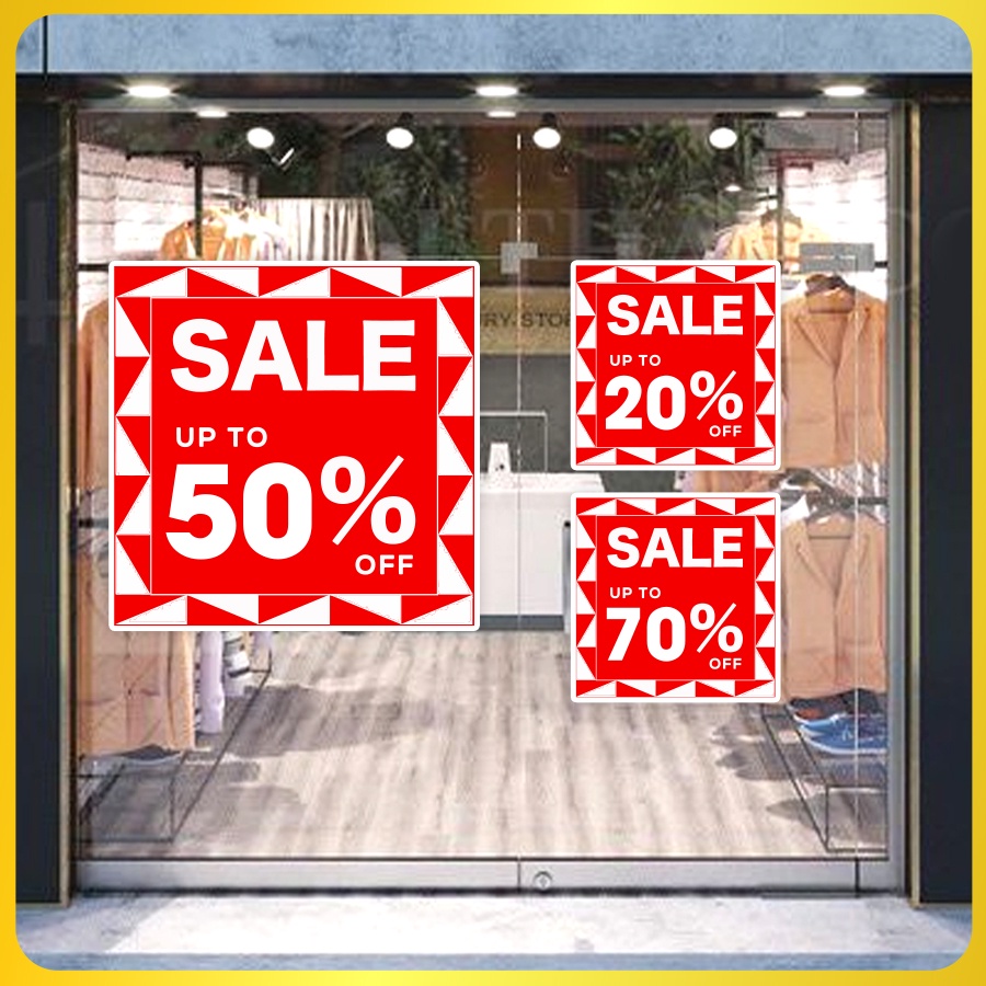 Biển Dán Quảng Cáo Chất Liệu Decal Có Keo Sẵn - Biển Quảng Cáo in Theo Yêu Cầu Kích Thước 50  * 50Cm