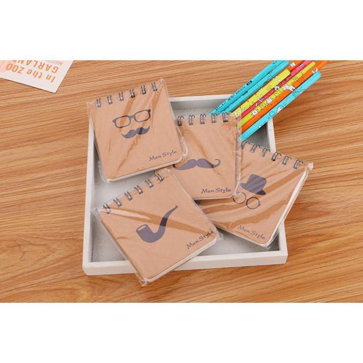 Sổ tay Phong Cách Quý Ông Kraft Khổ 8 x 10.5cm ( 80 Trang ) H65