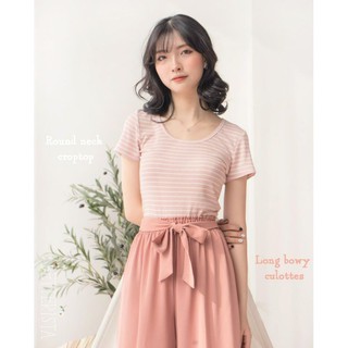 Round Neck Croptop Blossom