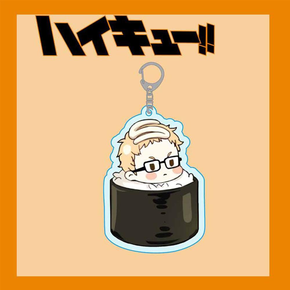 Rebuy1 Haikyuu! Móc Khóa Hình Cuộn Sushi Hoạt Hình Dễ Thương