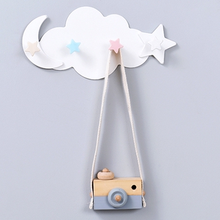 Wall Hook Wall Mounted Cartoon Cloud Shape Wall Coat Rack Hat Hooks Robe Hook Entryway Wall Hangers Hooks