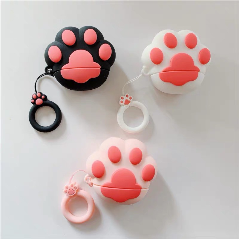 Case Airpod - Ốp Tai Nghe 1/2 Hình Chân Mèo To -Phù Hợp Với Airpods1/2- i11/12 Siêu Cute Dễ Thương