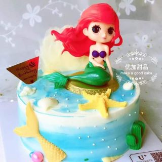 Nàng tiên cá trang trí bánh sinh nhật