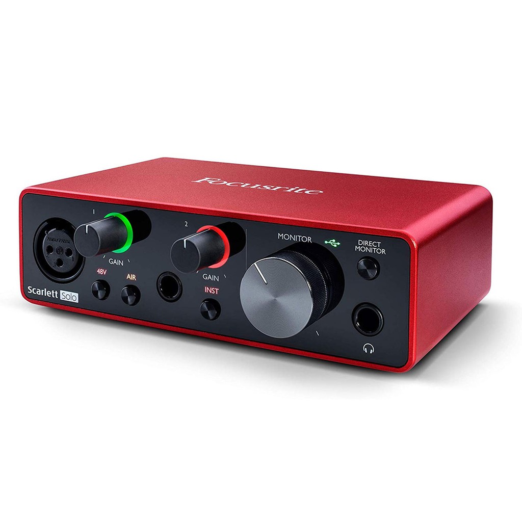 Focusrite Scarlett Solo Gen 3 - Sound Card Thu Âm Cao Cấp (Bảo Hành 3 Năm)