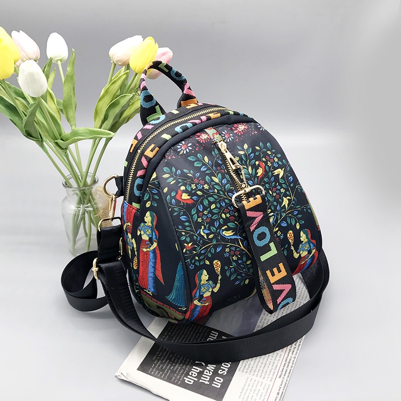 Ba Lô Vải Oxford Nhỏ Đơn Giản Màu Tương Phản Chống Thấm Nước Phong Cách Mới Phổ Biến Cho Nữ