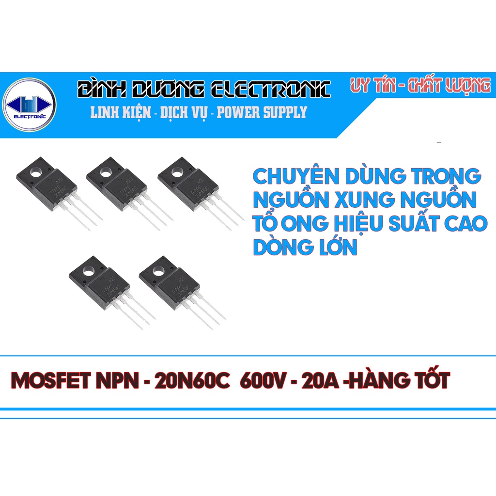 MOSFET KÊNH N NPN 20N60C 13N50  600V 20A 500V 13A HÀNG TỐT MỚI 100%