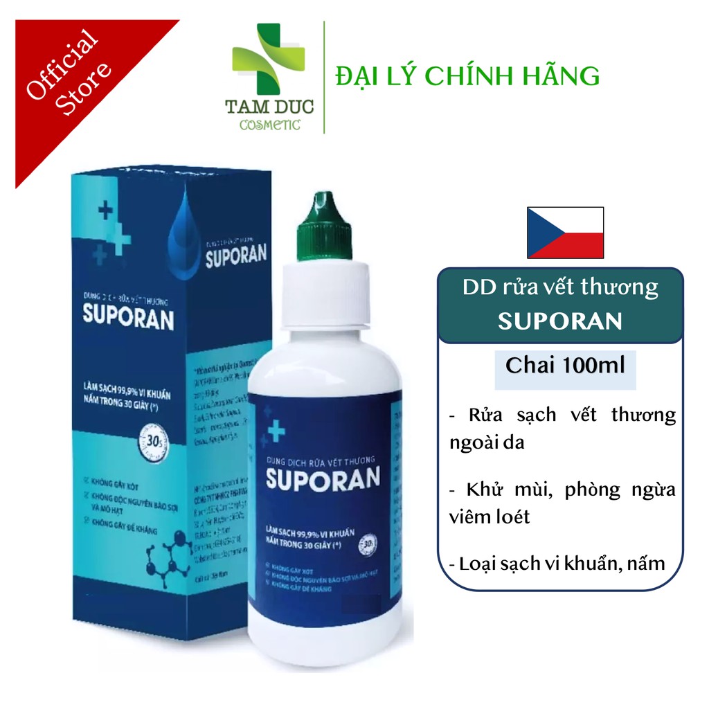 Dung Dịch Rửa Vết Thương SUPORAN [chai 100ml]