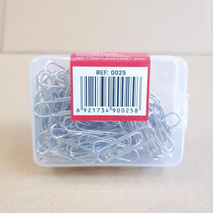 Kẹp giấy deli 25mm - E0025 kẹp tam giác màu trắng