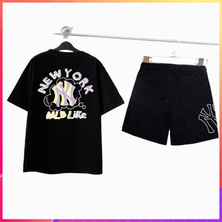 Bộ thể thao nam nữ ny mlb like bộ quần áo thun unisex ny mlb like
