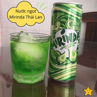 Thùng 24 lon nước ngọt Mirinda vị soda kem Thái 330ml