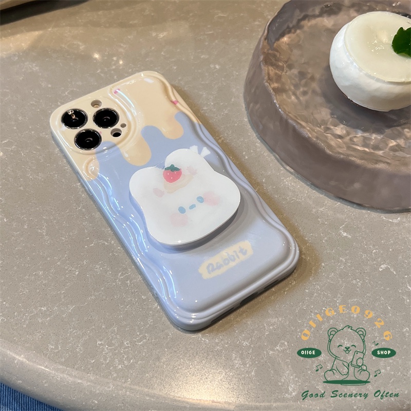 Ốp Điện Thoại IMD Viền Gợn Sóng Họa Tiết Gấu/Thỏ Cho Iphone 13 12 / 11 Pro Max / Mini Xs Max Xr X