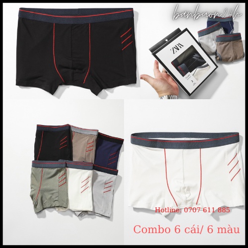 {Hot} Combo quần ship đùi cao cấp 6 cái 𝟔 màu vải lụa mềm mát, thoáng khí, thấm hút mồ hôi