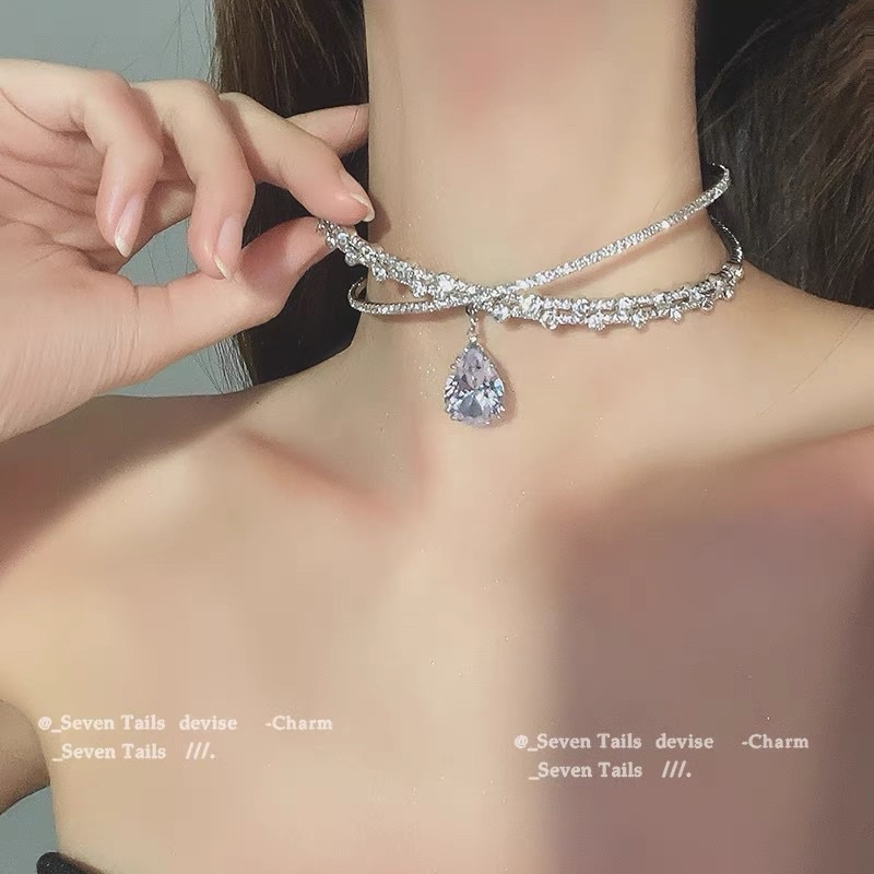 Vòng choker, cài trán đính đá bling bling (mẫu C01)