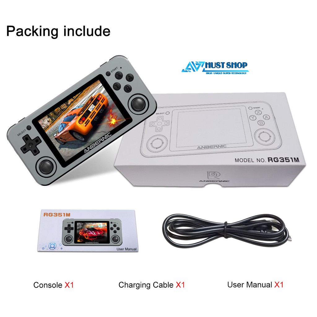 Máy Chơi Game RG351M Phiên Bản Nhôm Hỗ Trợ Hơn 20 Dòng Games PS1 PSP Tích Hợp Sẵn 5000+ Games | BigBuy360 - bigbuy360.vn