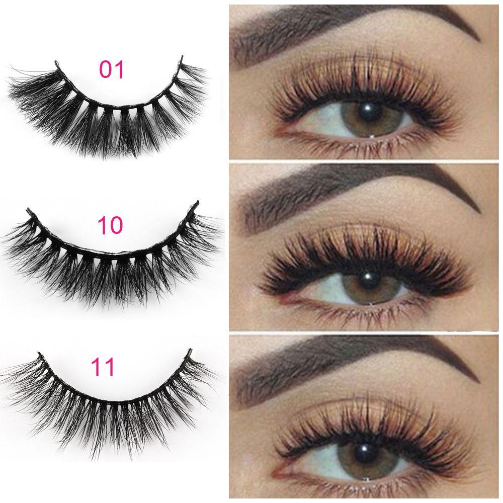 Bộ 5 Cặp Lông Mi Giả Dài Handmade 3D Bằng Lông Chồn Dành Cho Trang Điểm