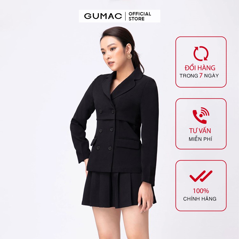 [Mã WABRGM11 giảm 10% đơn 250K] Chân váy nữ xếp ly VA10237 GUMAC