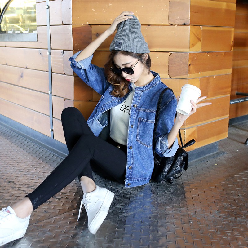 [FREESHIP 150K] Áo Khoác Jean Nữ Cao Cấp OHS5001-2 | BigBuy360 - bigbuy360.vn