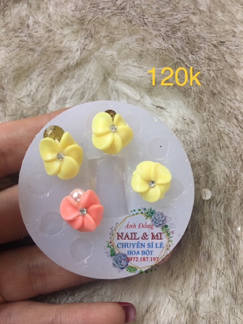 Combo 3 khuôn cánh hoa, khuôn hoa bột nai