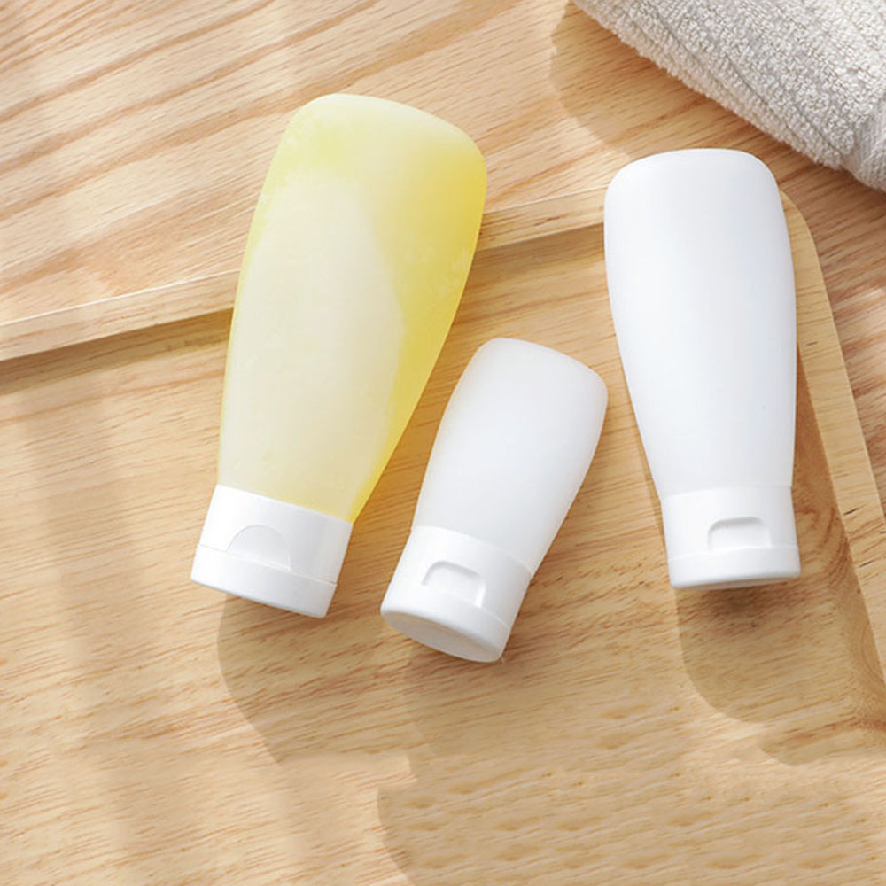 CURTES Convenient Refillable Bottles visible Lotion Tubes Sub-Bottle Portable Travel Accessories Squeeze Flip Cover Soft Simple Cosmetic Container/Multicolor