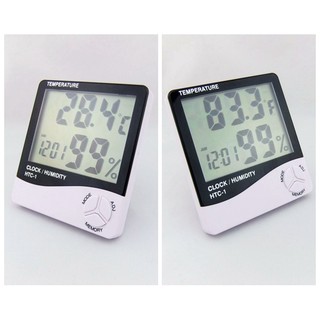 Ẩm Kế Điện Tử Đa Năng HTC-1 (kèm nhiệt kế, đồng hồ điện tử)