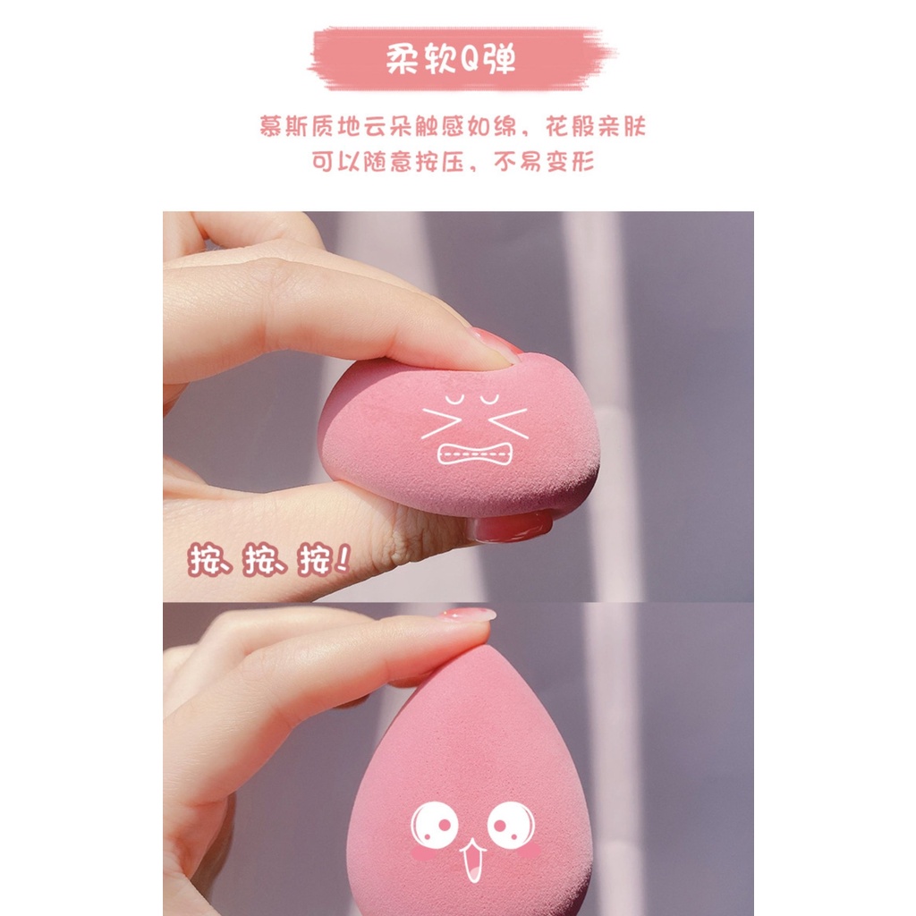 Mút tán kem nền trang điểm hình giọt nước mềm mịn xinh xắn giúp trang điểm trở nên dễ hơn