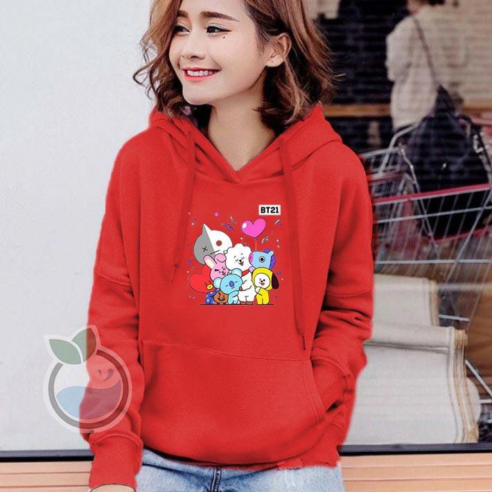 Áo Hoodie Dài Tay In Hình Nhân Vật Bt21 Dành Cho Fan Bts