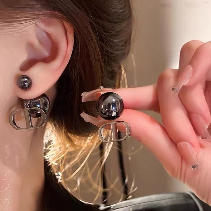 Khuyên Tai Ngọc Trai Đen Phong Cách Hàn Quốc Chất Lượng Cao