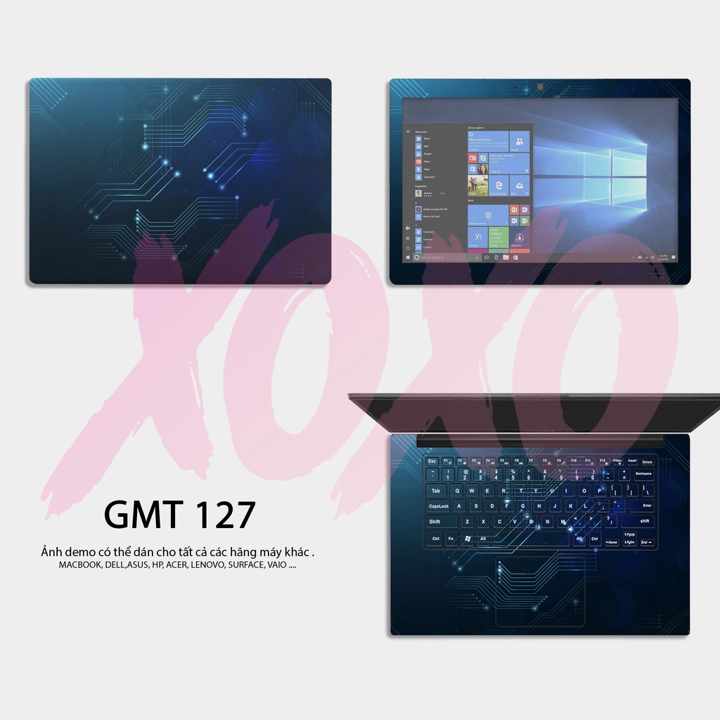 Miếng Dán Laptop Mẫu Công Nghệ  - Decal Dán có cho Dell, Hp, Asus, Lenovo, Acer, MSI, Surface,Vaio, Macbook