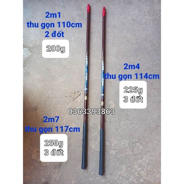 Vợt xúc cá carbon. vợt vớt cá carbon 2m1.2m4.2m7