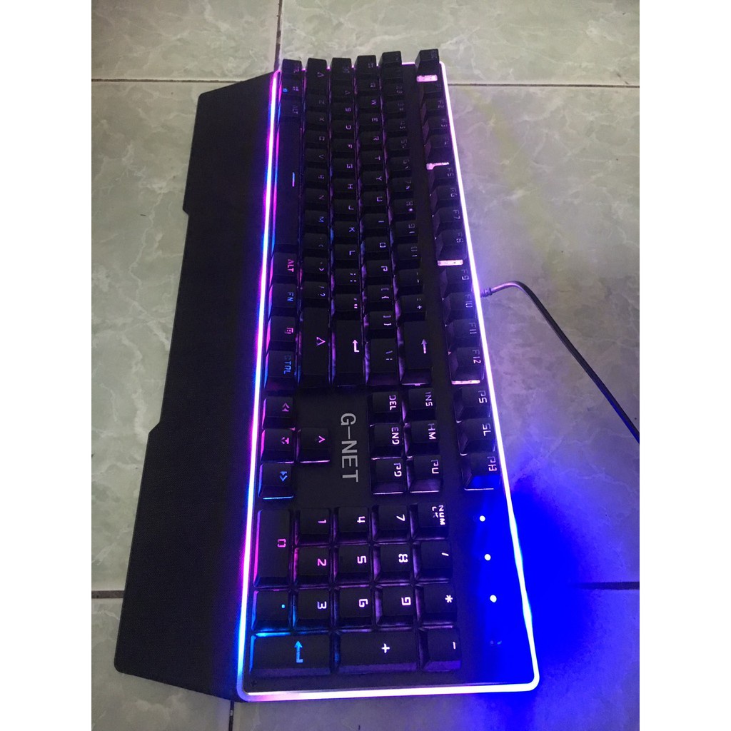 Bàn phím Gaming G-Net K88 - Led RGB - Blue Switch - Switch quang học - Màu đen - Bảo hành 12 tháng